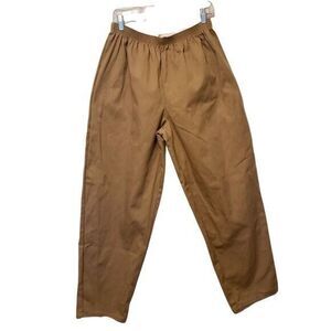 MSI Womens Size XL Tan  Solid Elastic Waist Uniform Chino Pants